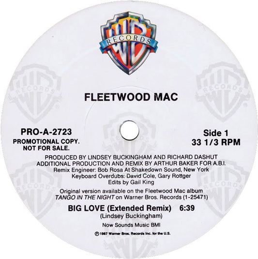 Fleetwood Mac : Big Love (12", Promo)