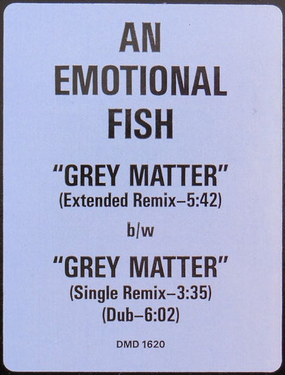 An Emotional Fish : Grey Matter (12", Single, Promo)