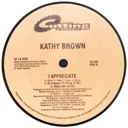 Kathy Brown : I Appreciate (12")