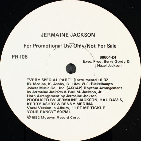 Jermaine Jackson : Very Special Part (12", Promo)