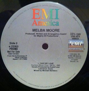 Melba Moore : Take My Love (12", Single, Promo)