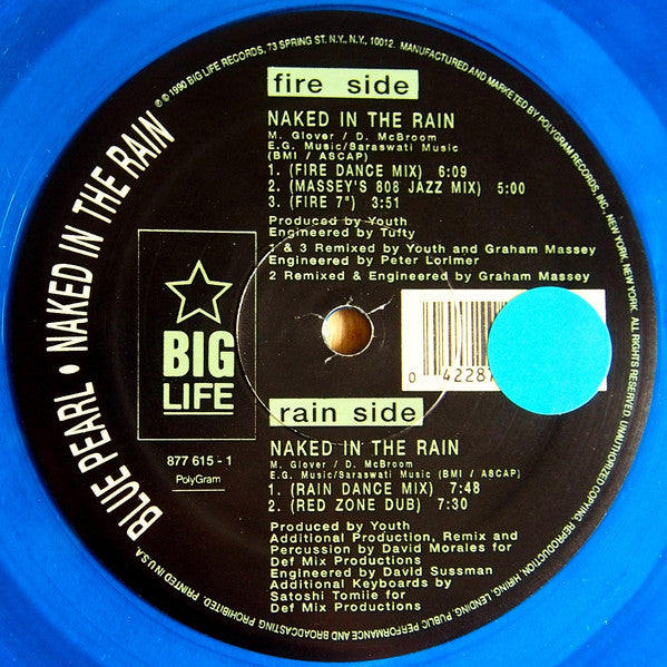 Blue Pearl : Naked In The Rain (12", Single, Blu)