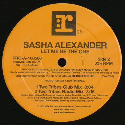Sasha Alexander : Let Me Be The One (2x12", Promo)