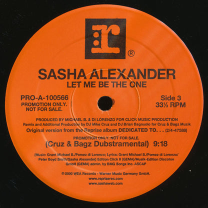 Sasha Alexander : Let Me Be The One (2x12", Promo)
