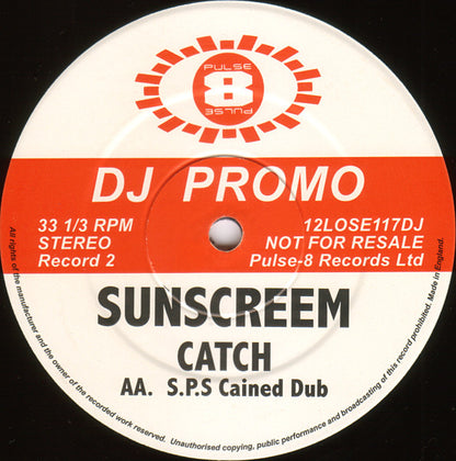 Sunscreem : Catch (3x12", Promo, Red)