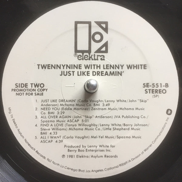 Twennynine With Lenny White : Just Like Dreamin' (LP, Album, Promo)