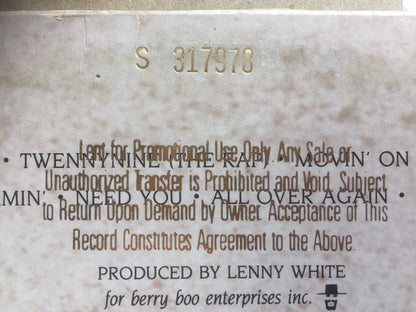 Twennynine With Lenny White : Just Like Dreamin' (LP, Album, Promo)