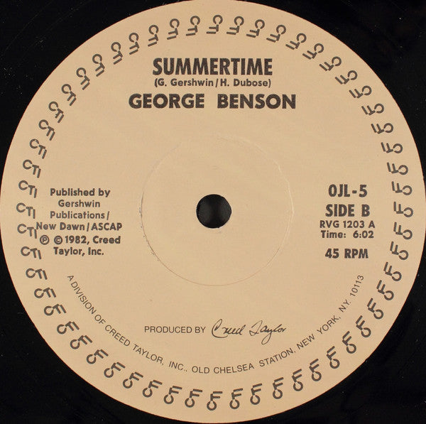 George Benson : Summertime (12", Promo)