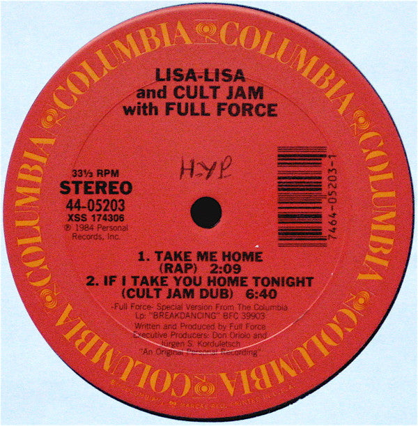 Lisa-Lisa And Cult Jam* With Full Force : I Wonder If I Take You Home (12")