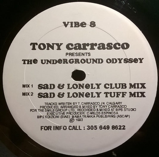 Tony Carrasco : The Underground Odyssey (12")