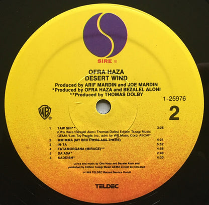 Ofra Haza : Desert Wind (LP, Album)