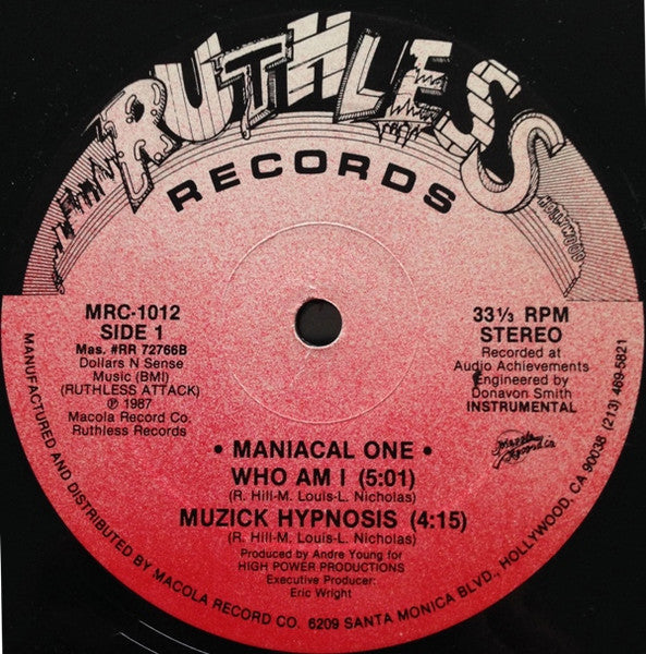 Maniacal One : Who Am I / Muzick Hypnosis (12")