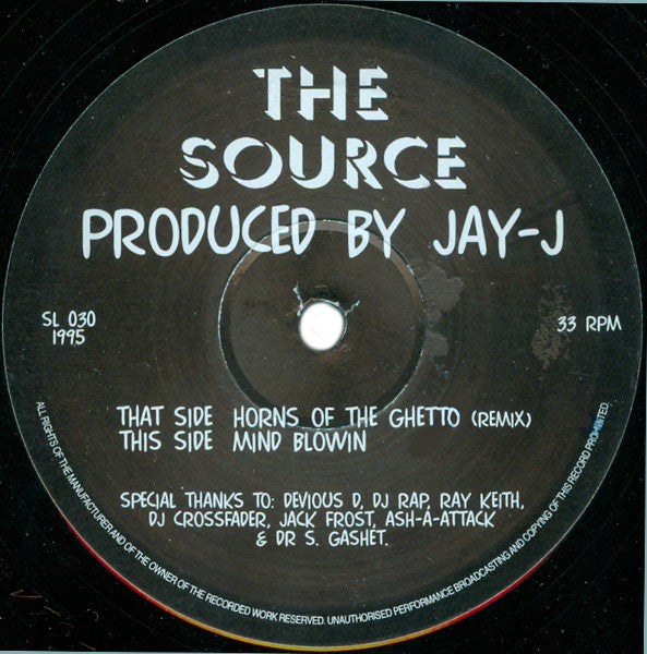 The Source (4) : Horns Of The Ghetto (Remix) / Mind Blowin'  (12")