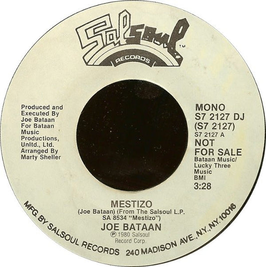Joe Bataan : Mestizo (7", Mono, Promo, Styrene)