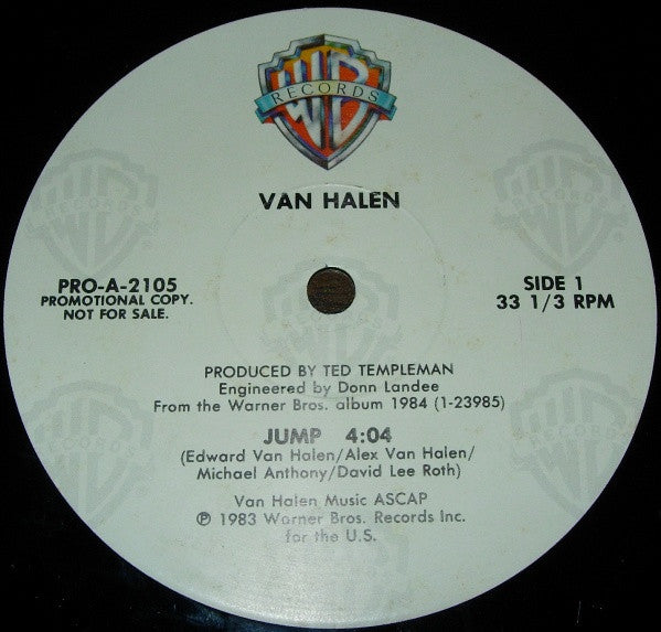 Van Halen : Jump! (12", Single, Promo)