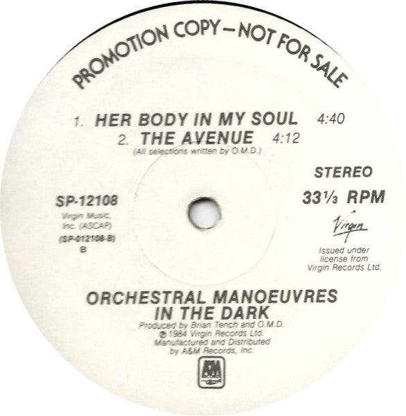 Orchestral Manoeuvres In The Dark : Locomotion (12", Single, Promo)
