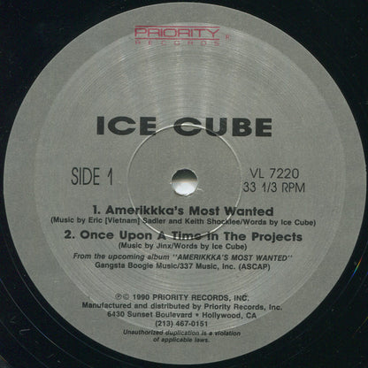 Ice Cube : AmeriKKKa's Most Wanted (12", Maxi)