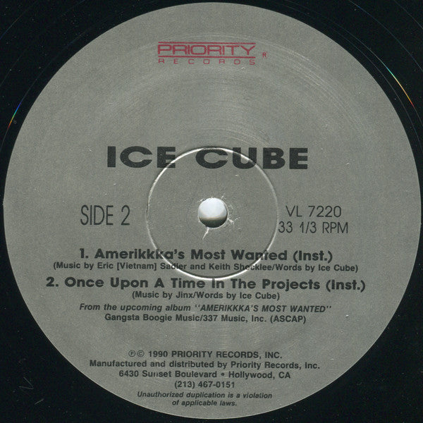 Ice Cube : AmeriKKKa's Most Wanted (12", Maxi)