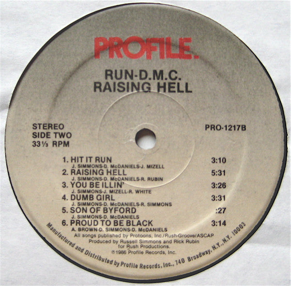 RUN DMC* : Raising Hell (LP, Album, Pur)