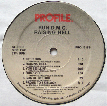 RUN DMC* : Raising Hell (LP, Album, Pur)
