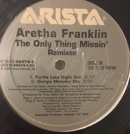 Aretha Franklin : The Only Thing Missin' (Remixes) (12")