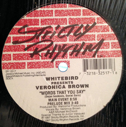 Whitebird Presents Veronica Brown : Words That You Say (12")
