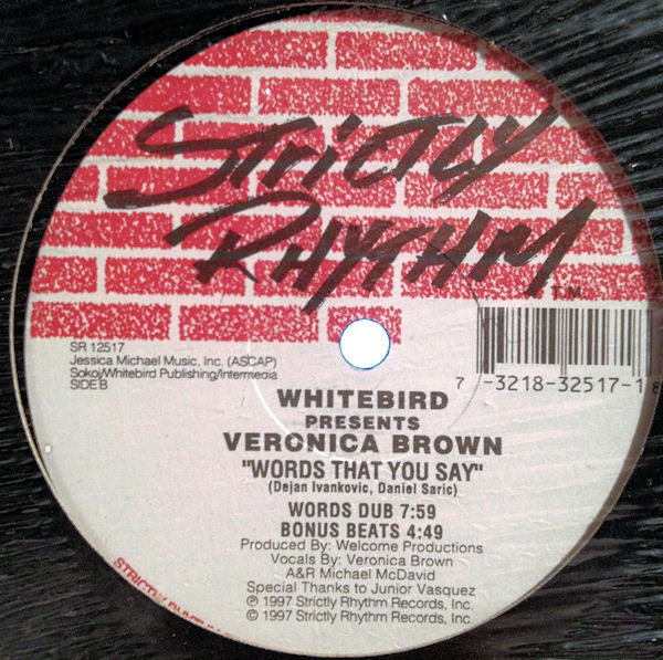 Whitebird Presents Veronica Brown : Words That You Say (12")