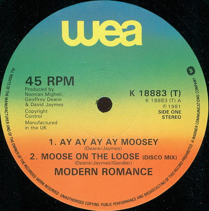 Modern Romance : Ay Ay Ay Ay Moosey (12", Single)