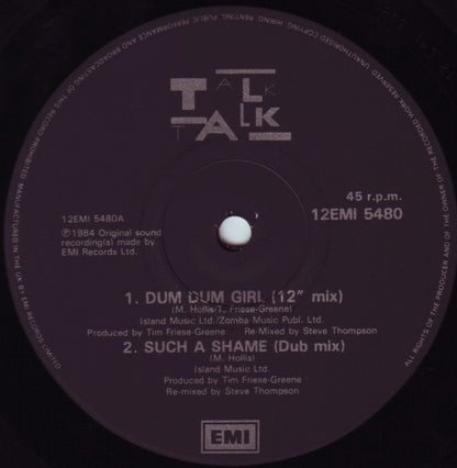 Talk Talk : Dum Dum Girl (12", Single, RE)