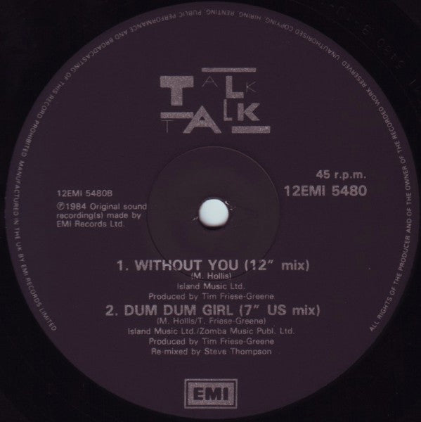 Talk Talk : Dum Dum Girl (12", Single, RE)