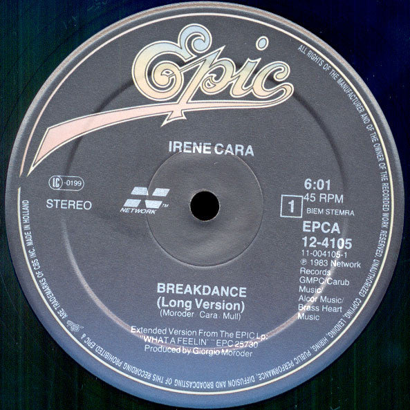 Irene Cara : Breakdance (12", Maxi)