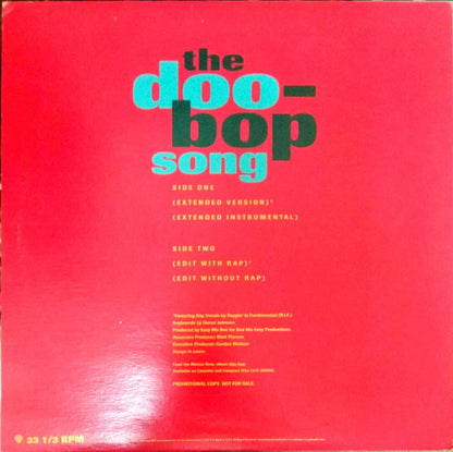 Miles Davis : The Doo-Bop Song (12", Promo)