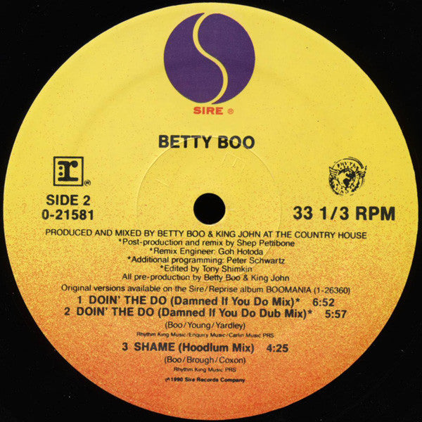 Betty Boo : Doin' The Do (12", Maxi)