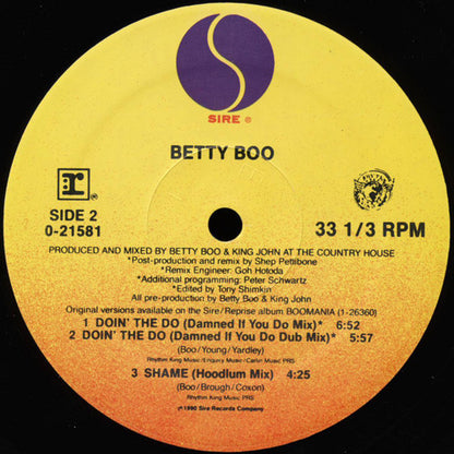 Betty Boo : Doin' The Do (12", Maxi)