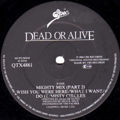 Dead Or Alive : You Spin Me Round (Like A Record) (Performance Mix) (12", Single)