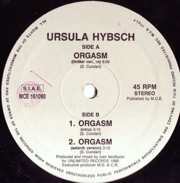 Ursula Hybsch : Orgasm (12")
