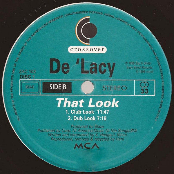 De'Lacy : That Look (2x12")