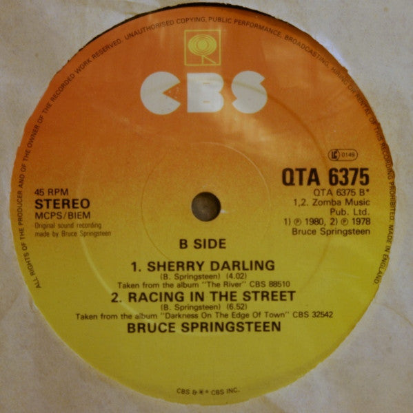Bruce Springsteen : Glory Days (12", Single, Pos)