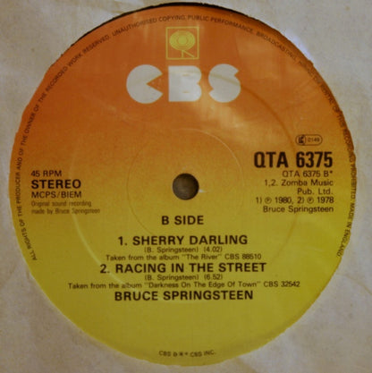Bruce Springsteen : Glory Days (12", Single, Pos)