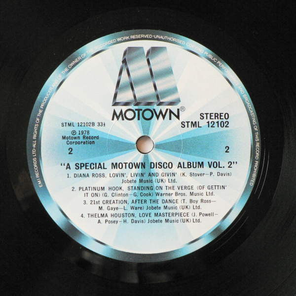 Various : A Special Motown Disco Album Vol.2 (LP, Comp)