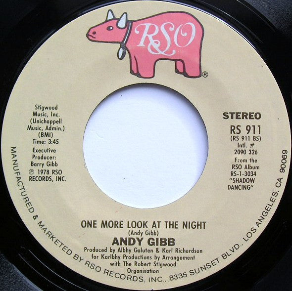 Andy Gibb : (Our Love) Don't Throw It All Away / One More Look At The Night (7", Single, San)