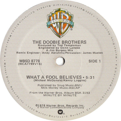 The Doobie Brothers : What A Fool Believes (12", Single)