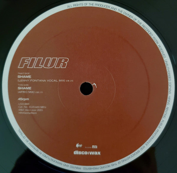 Filur Meets Nellie Ettison : Shame (12")