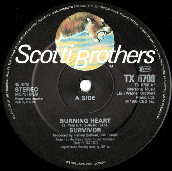 Survivor : Burning Heart (12")