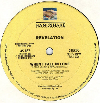 Revelation (2) : Feel It (12", Promo, Yel)
