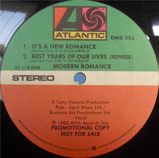 Modern Romance : Best Years Of Our Lives (12", Promo)