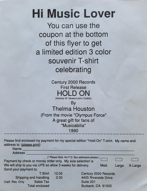 Thelma Houston : Hold On (12")