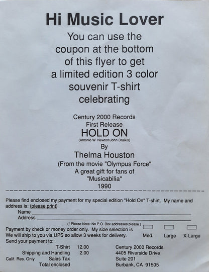 Thelma Houston : Hold On (12")