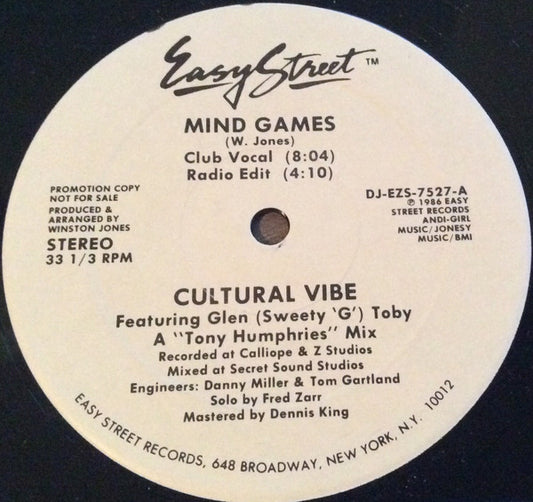 Cultural Vibe : Mind Games (12", Promo)
