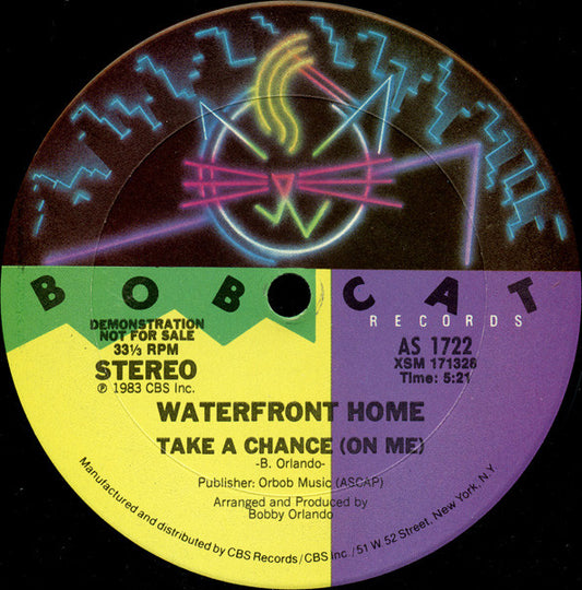 Waterfront Home : Take A Chance (On Me) (12", Promo)